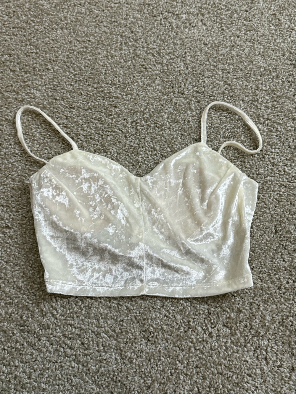BuffBunny Ivory Velvet Bralette